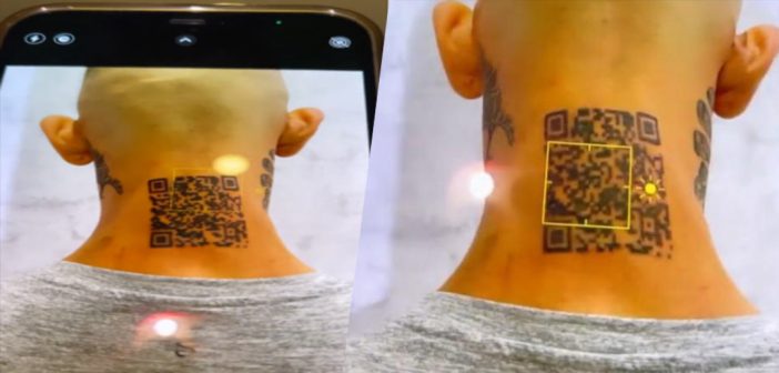 Un influencer se tatúa el código QR de su Instagram y no le funciona