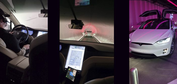 Viajamos en vehículos tesla de Elon Musk y sus túneles en Vegas Loop